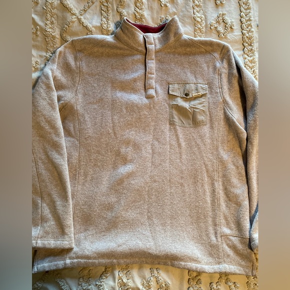 Men’s Woolrich Pullover Button Mock Size L - Picture 1 of 8